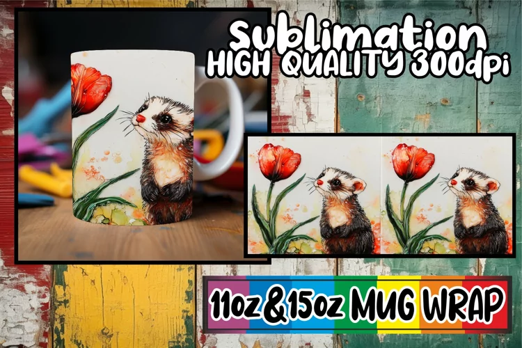 Unique charm 11oz 15oz sublimation wrap, Animals