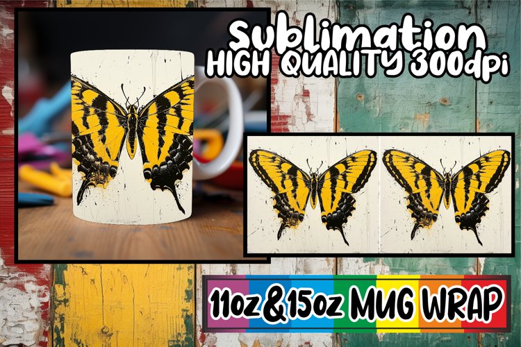 Spring Serenade Butterfly Mug: Sublimated Charm