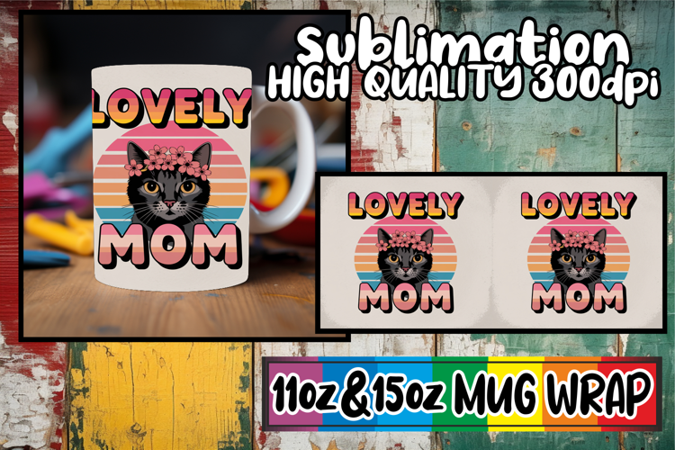 Cheerful days 11oz 15oz sublimation wrap, Cat Lover