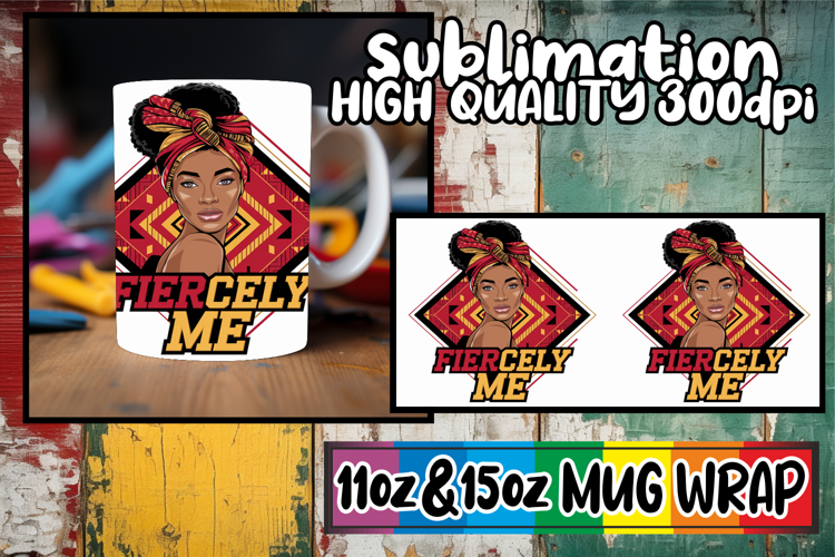 Timeless joys sublimation print wrap, Black Woman