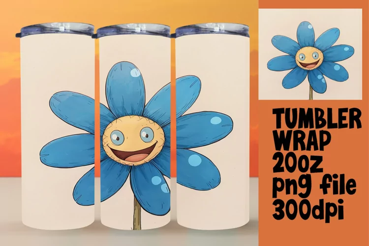 Whimsical Blossom Bonanza: 20oz Tumbler Art