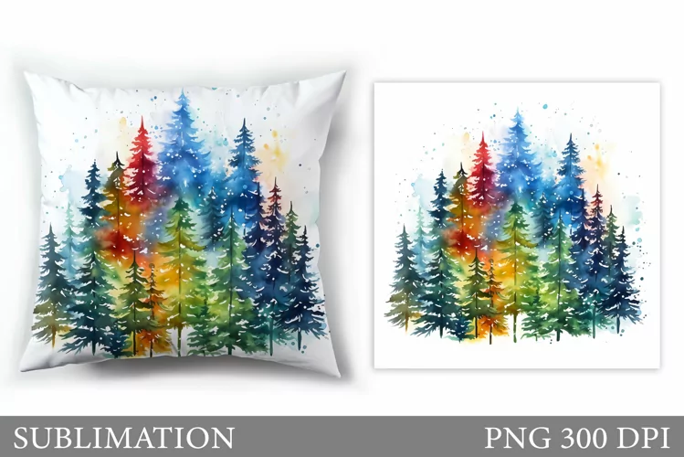 Christmas Tree Pillow Design. Christmas Tree Sublimation