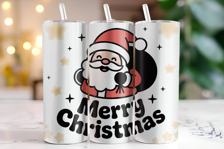 Merry Christmas Tumbler Wrap | Christmas Wrap