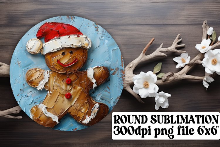 Radiant Round Coaster Design, Gingerbread example image 1