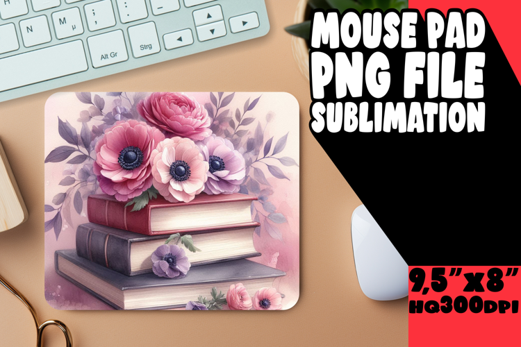 Cozy Mouse Mat Design Sublimation, Books