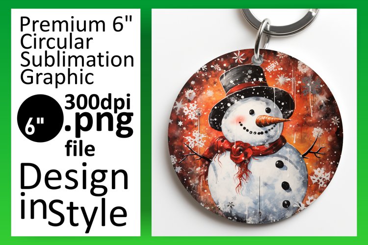 Elegant Holiday Circular Sublimation for Ornament Making example image 1