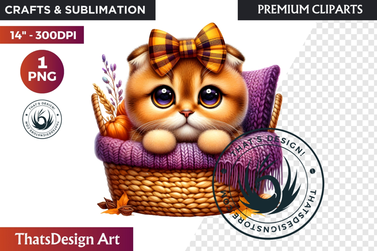 Autumn Cute animal in a bucket clipart Pumpkin thanksgiving