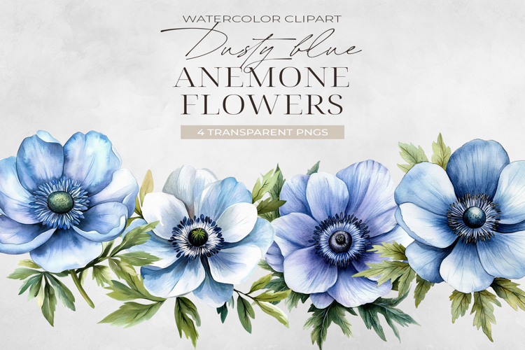 Blue Flower Clipart Image 20