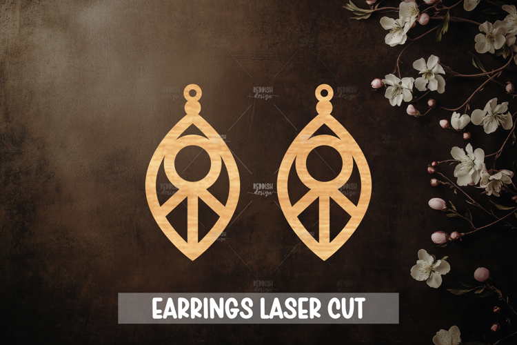 Boho Style Laser Cut Earrings SVG File