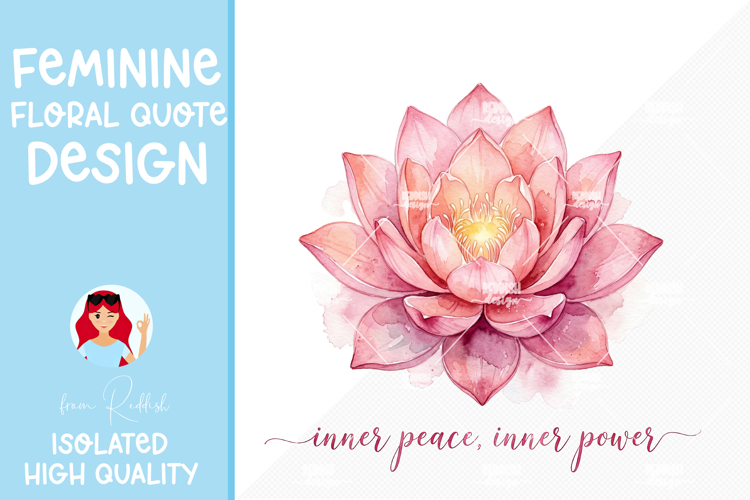 Feminine Floral Design Watercolor Flower Illustration