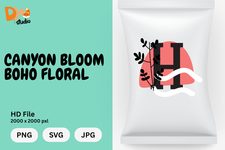 Boho Floral Svg Image 14