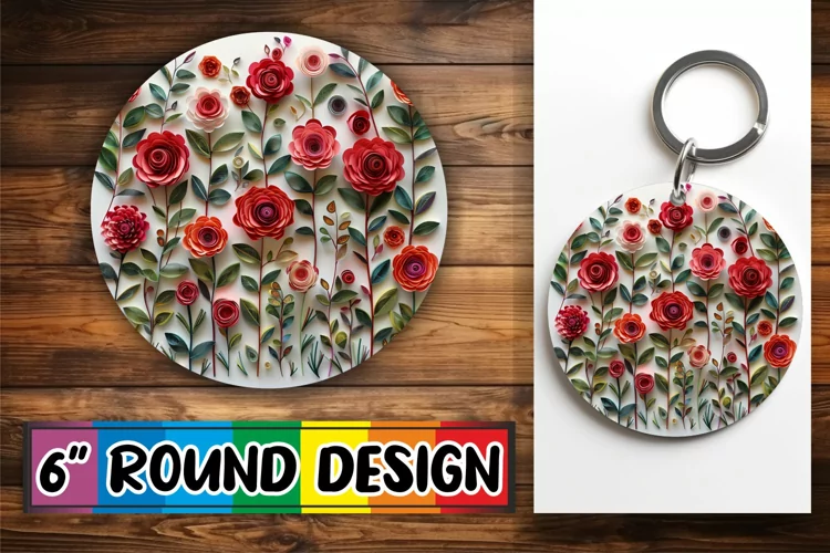 Sophisticated 3D Blossom Keychains