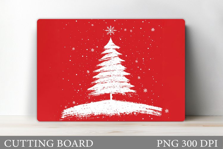 Christmas Tree Cutting Board. Christmas Tree Sublimation example image 1