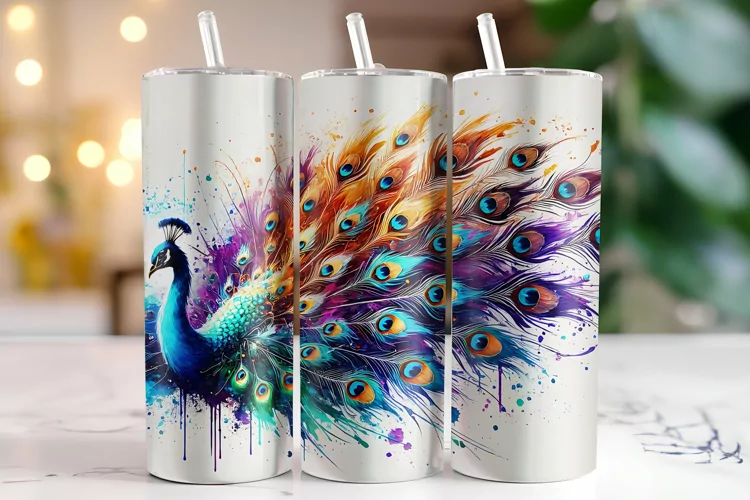 Peacock Tumbler Wrap | Sublimation | Tumblers