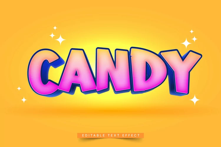 Editable Text Effect for Illustrator. Vector Graphic styles