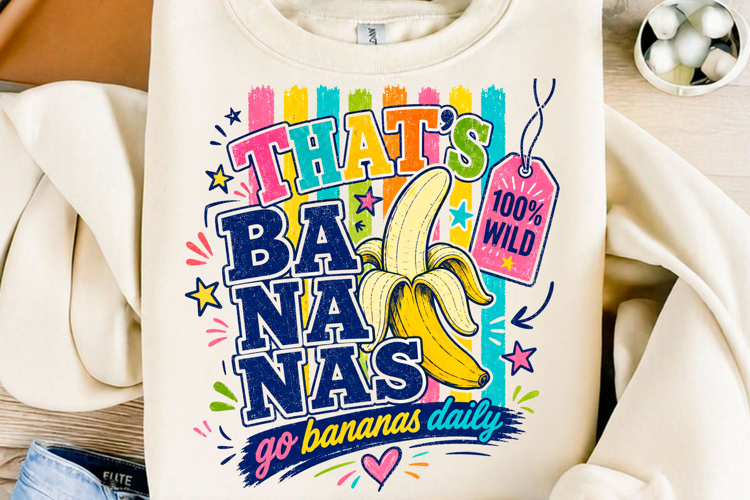 Retro Summer Thats Bananas PNG