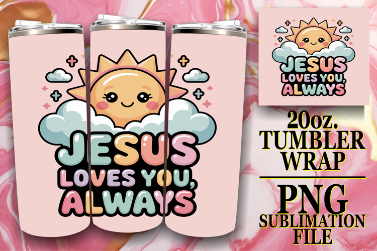 Luminous Days 20oz tumbler wrap, Religious