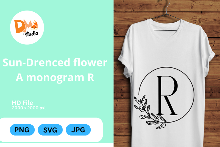 Sun-Drenched Flower Monogram