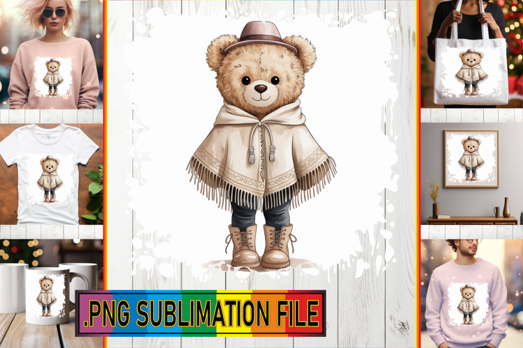 Cheerful TSHIRT Designs Magic PNG, Teddy Bear