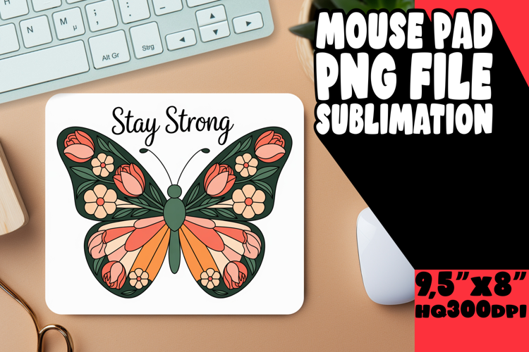 COZY mouse pad Inspirational Art, Butterfly
