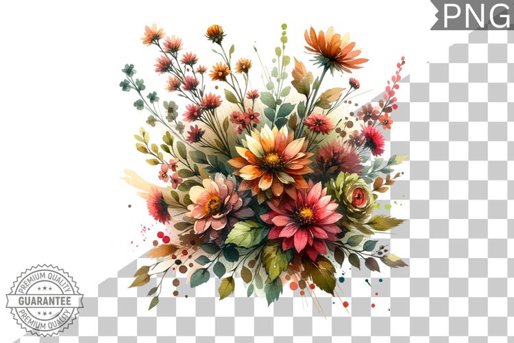 Flowers Sublimation - Clipart PNG Design example image 1