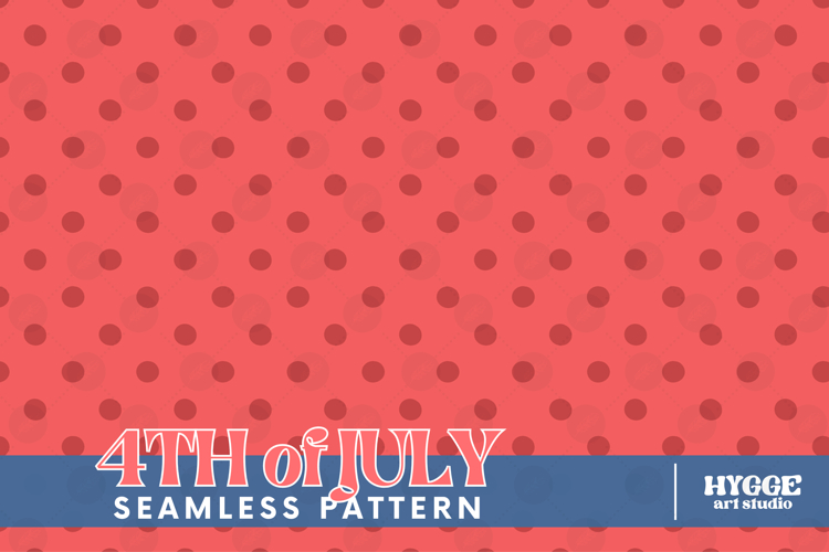 American 4th of July Coquette Polka Dot Seamless Pattern DTF