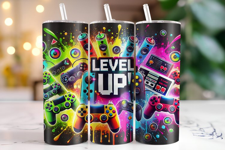 Level up Tumbler Wrap | Sublimation | Tumblers example image 1