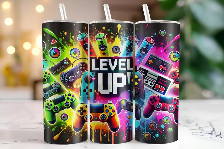 Level up Tumbler Wrap | Sublimation | Tumblers