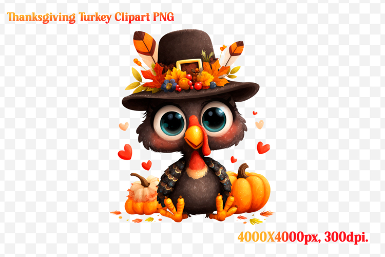 Funny Thanksgiving Turkey Clipart PNG