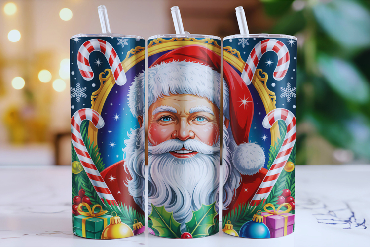 Merry Christmas Santa Tumbler Wrap | Christmas Wrap