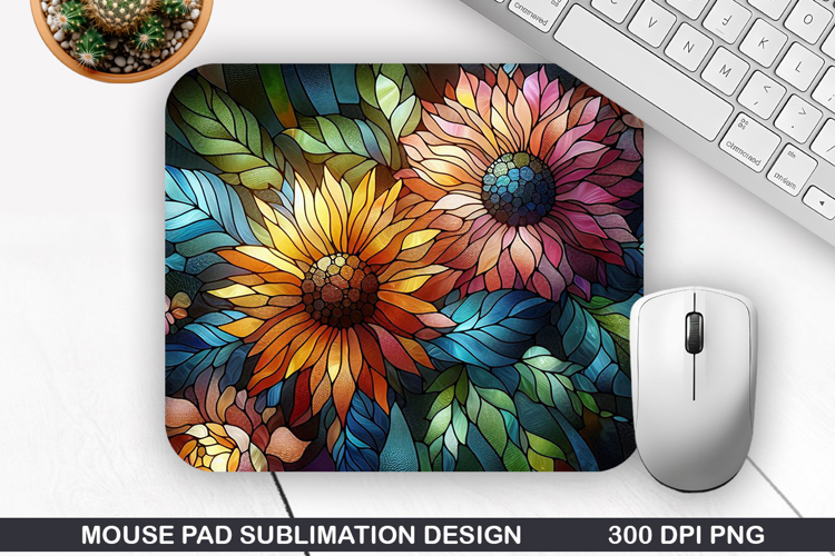 Flowers Mouse Pad Sublimation, Summer Mouse Pad PNG