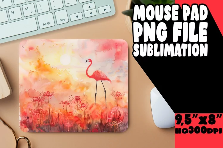 Flamingo Frenzy Sublimation Mouse Pads