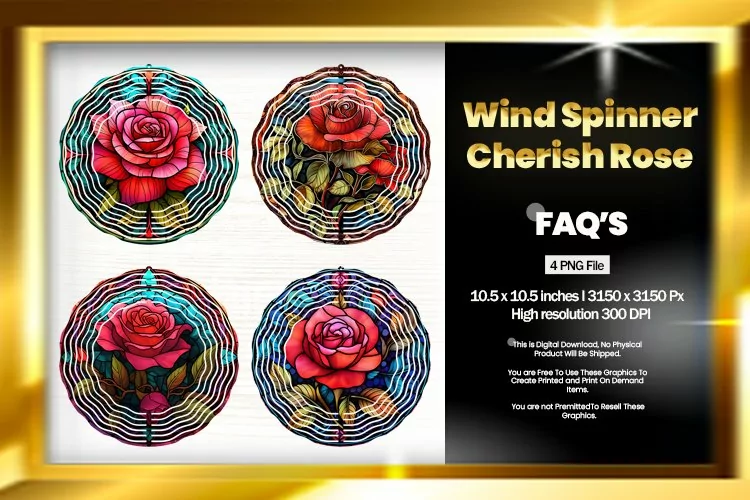Cherish Rose Wind Spinner Sublimation - 04 Variations