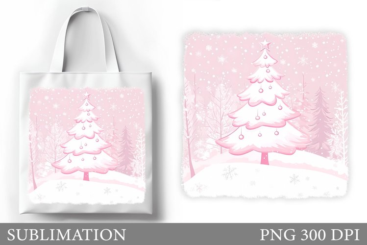Christmas Tree Tote Bag. Christmas Tote Bag Sublimation example image 1