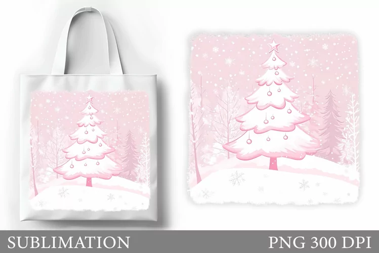 Christmas Tree Tote Bag. Christmas Tote Bag Sublimation