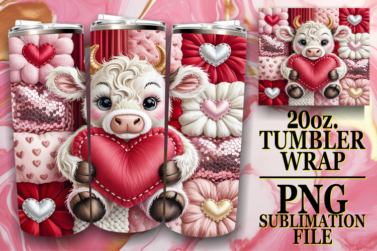 Cozy moments 20oz tumbler wrap, Valenines Animals