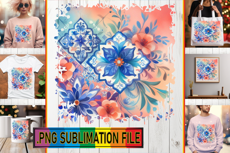 Elegant TSHIRT PNG Designs, Watercolor Pattern