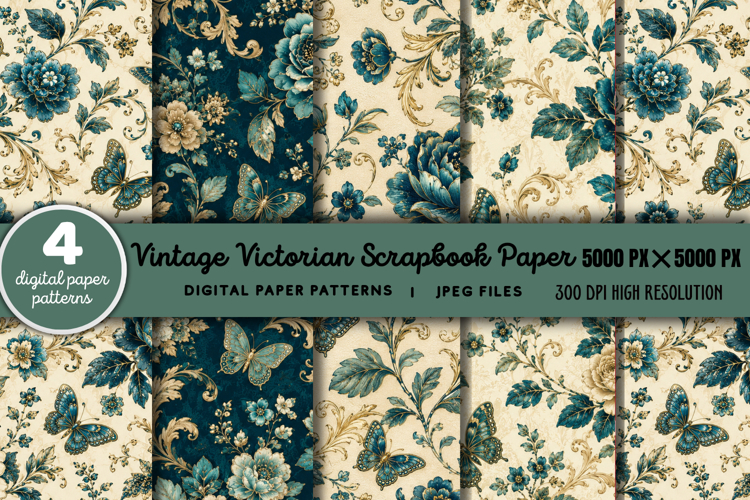 Victorian Scrapbook Paper JPG