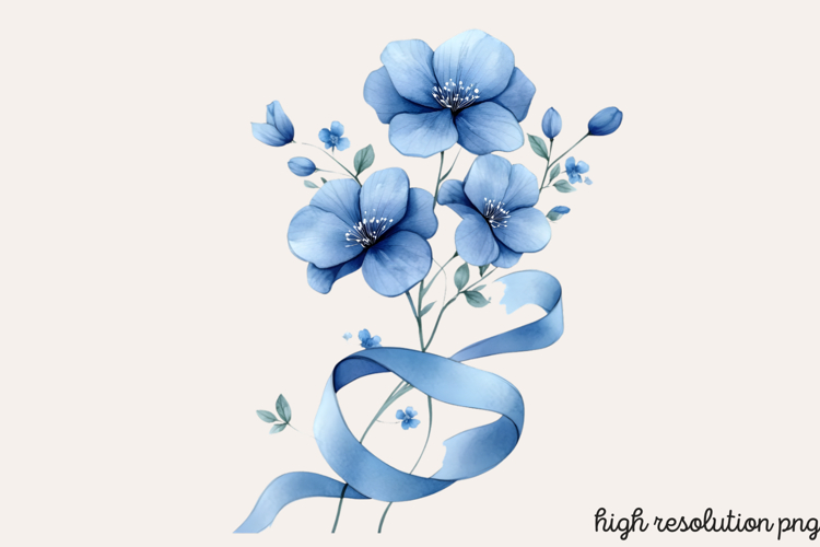 Spring Neutral Blue Clipart PNG