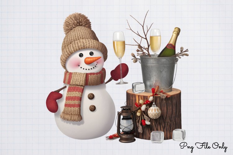 Christmas Snowman Clipart Image 18