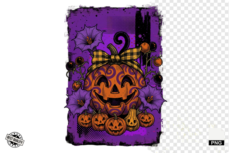 Distressed Vintage Halloween Design Clipart