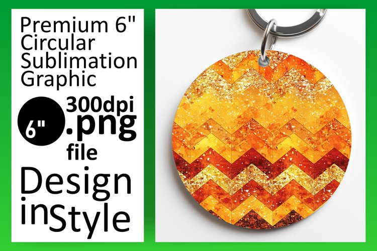 Glitter Stripe Round Design with Vibrant Colors