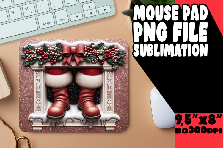 Cheerful 3D Desk Pad for Holidays