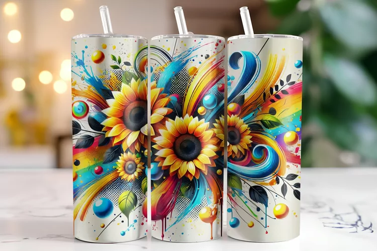 Sunflowers Tumbler Wrap | Sublimation | Tumblers