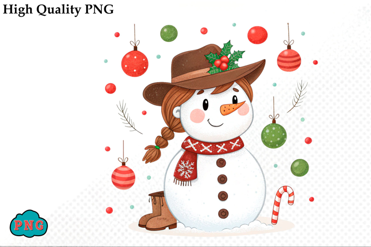 Christmas Cactus and Cow Boy Boots PNG