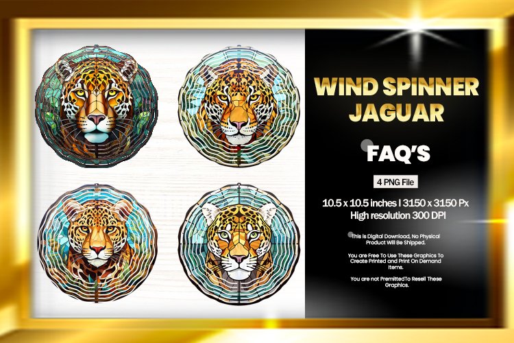 Jaguar Wind Spinner Sublimation - 04 Variations example image 1