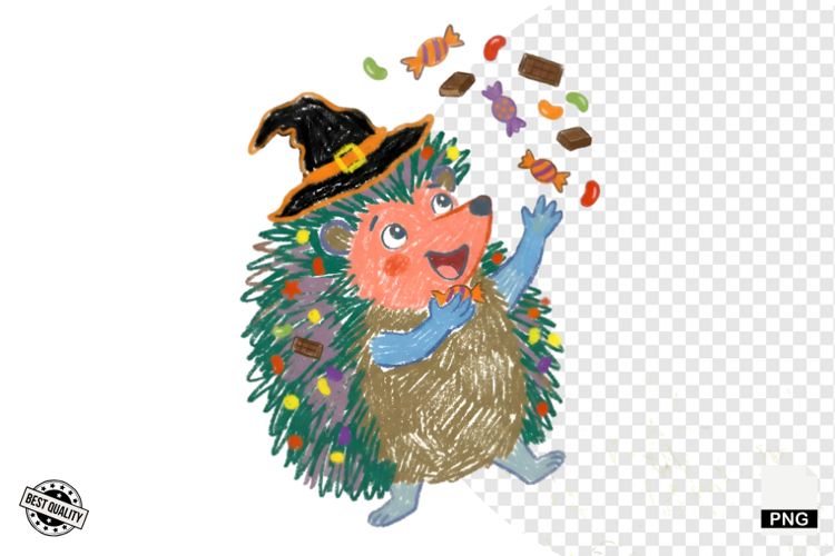 Halloween Hedgehog Clipart