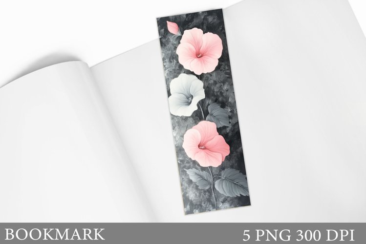 Floral Bookmark Design. Flowers Bookmark Sublimation example image 1