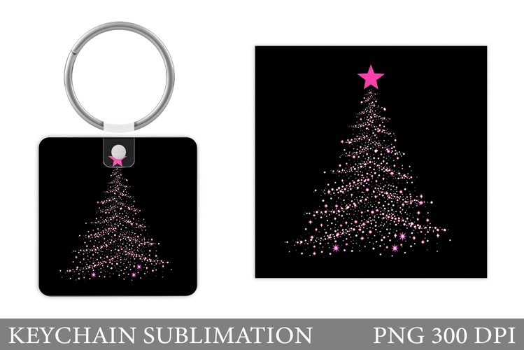 Christmas Tree Keychain. Christmas Keychain Sublimation example image 1