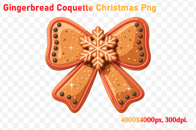 Gingerbread Coquette Christmas PNG Sublimation